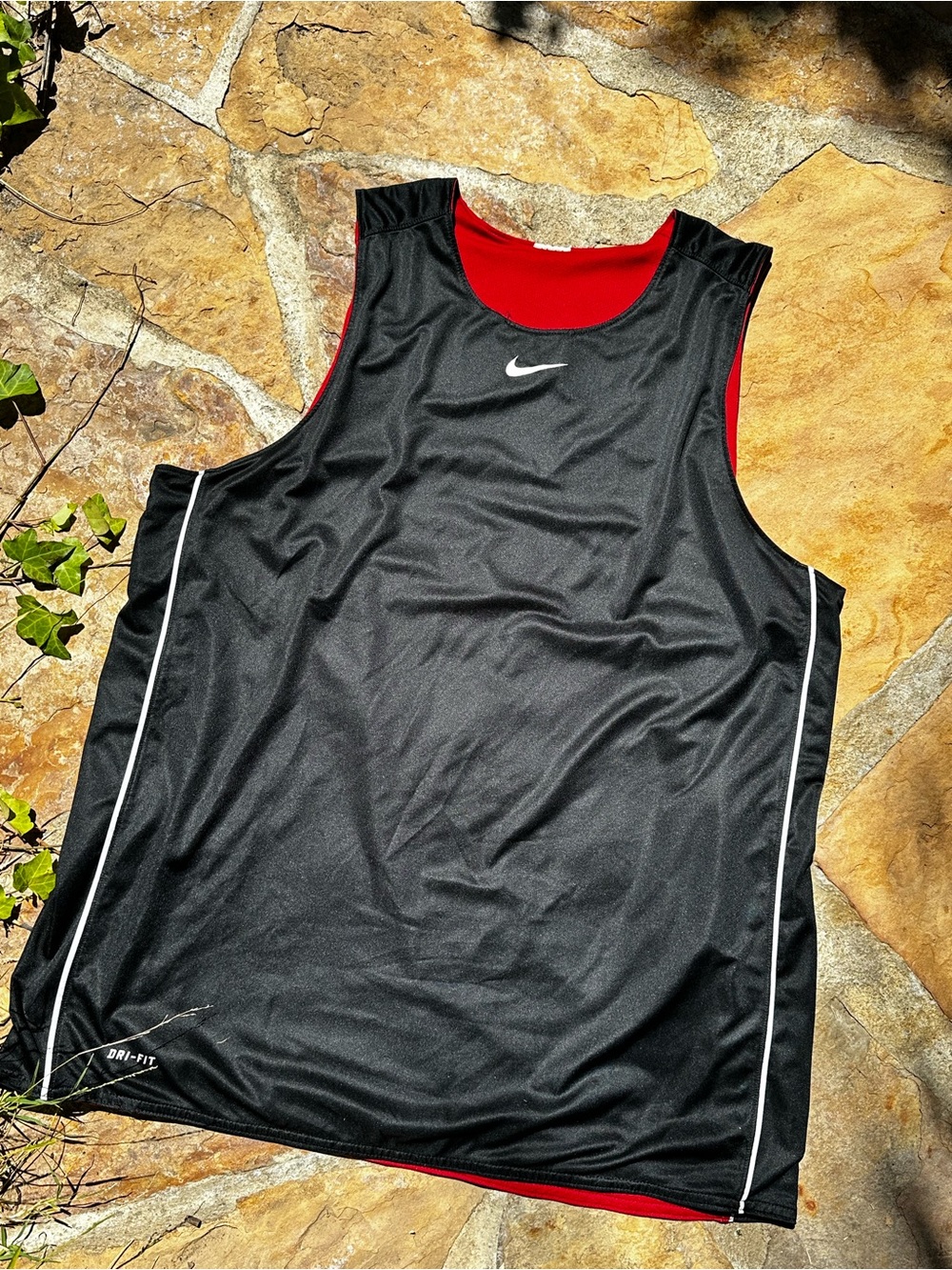 Nike Reversible Basketball Jersey Black, Red Mens Size XL